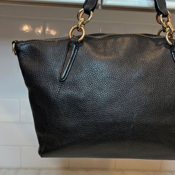 Coach Kelsey Small Pebbled Leather Satchel Shoulder Bag - Picture 4 of 16